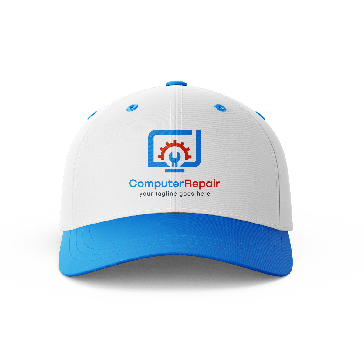 Cap preview for computer repair logo