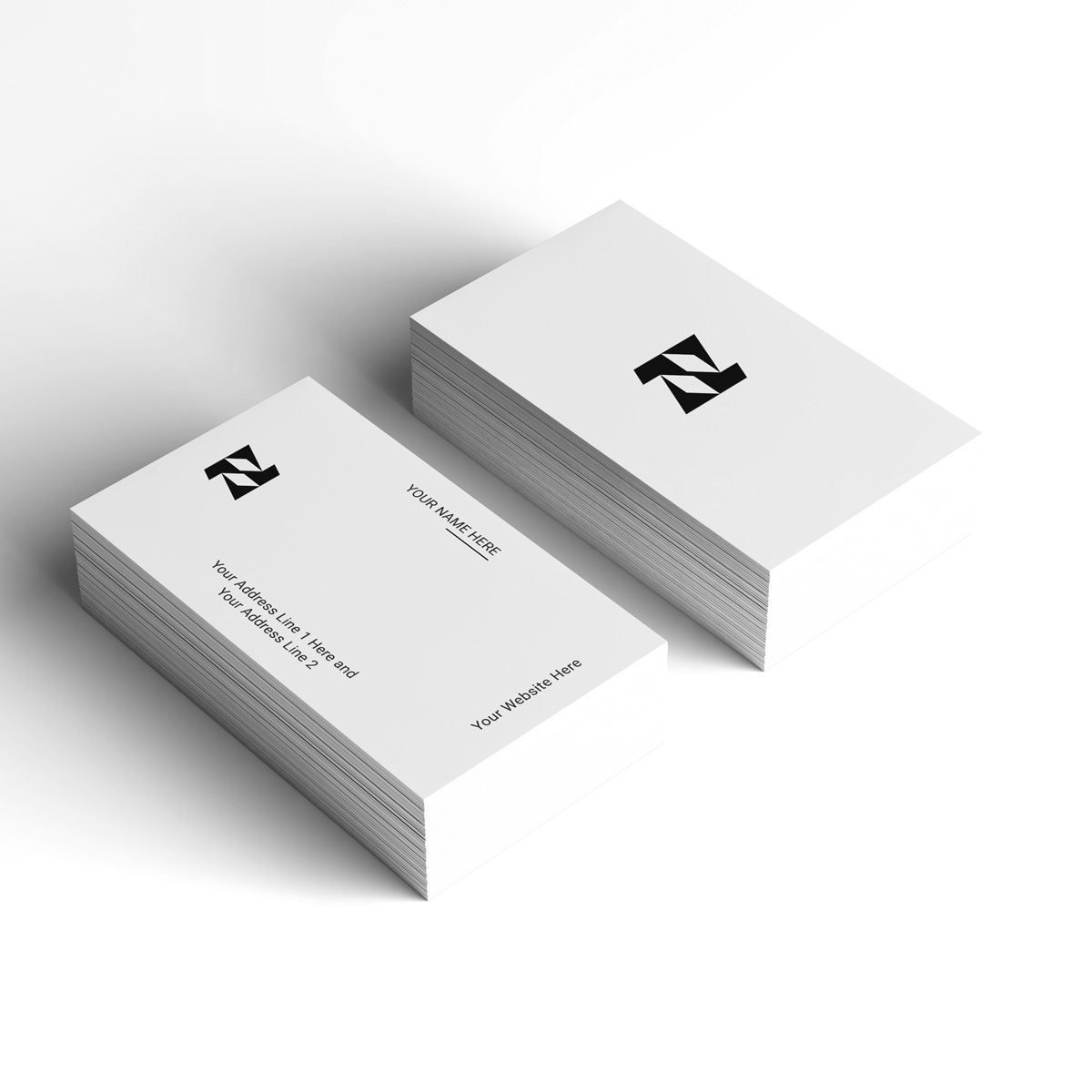 n logo business card