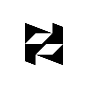 n logo with blockchain concept