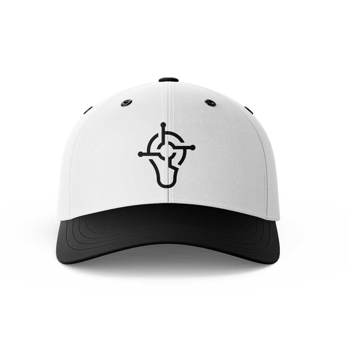 Cap design with electric light bulb logo for startup branding