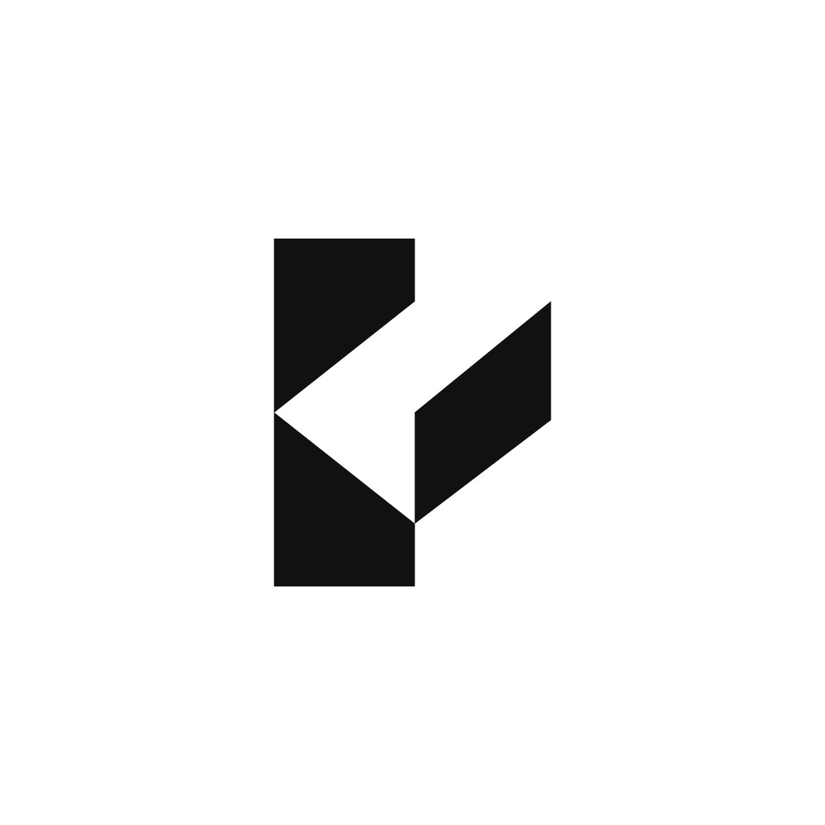 Abstract F Logo with modern geometric design, minimalist style, and bold professional look for startups, tech companies, and creative brands.