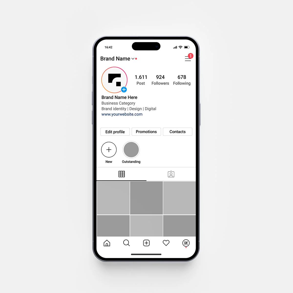 G Monogram logo as Instagram profile picture