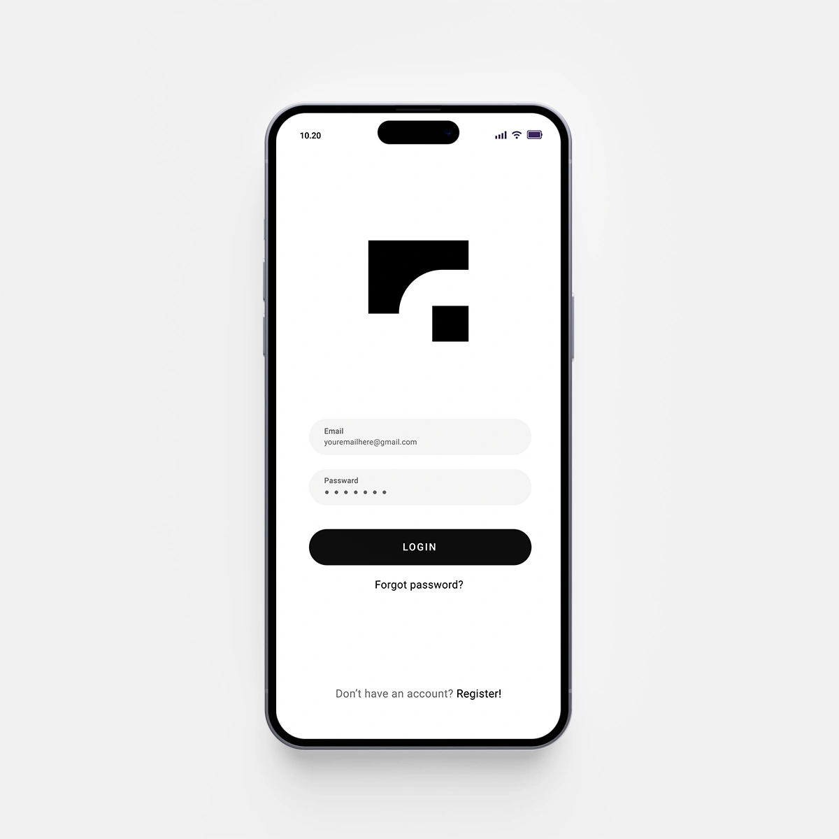 Abstract g logo shape design for app icon