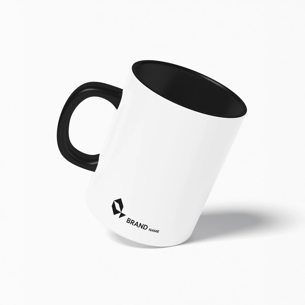 Creative mug design featuring modern q logo symbol
