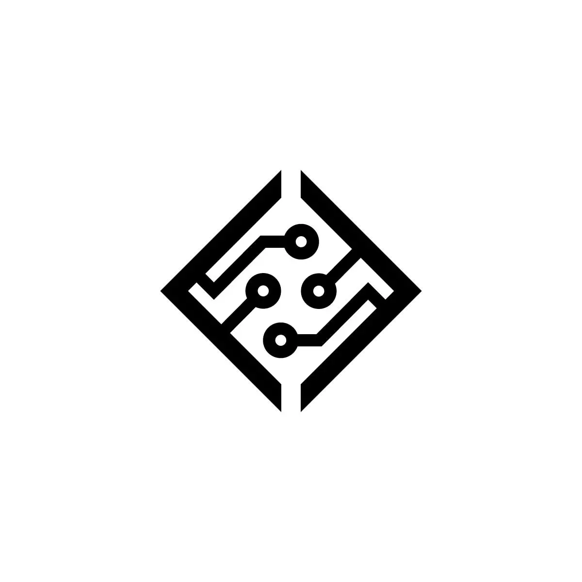 Letter f technology logo